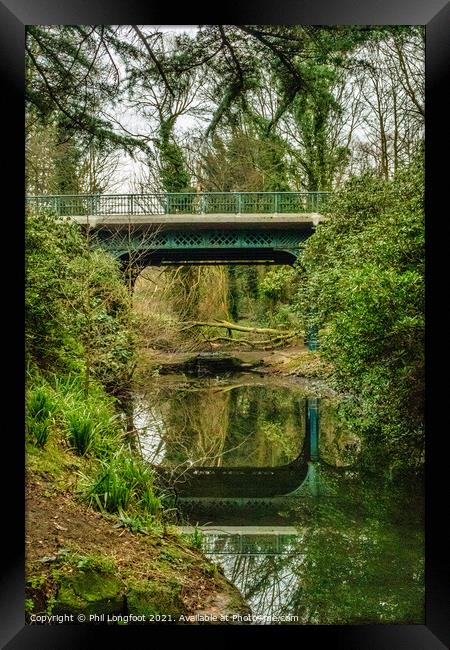 Iron Bridge Sefton Park  Framed Print by Phil Longfoot