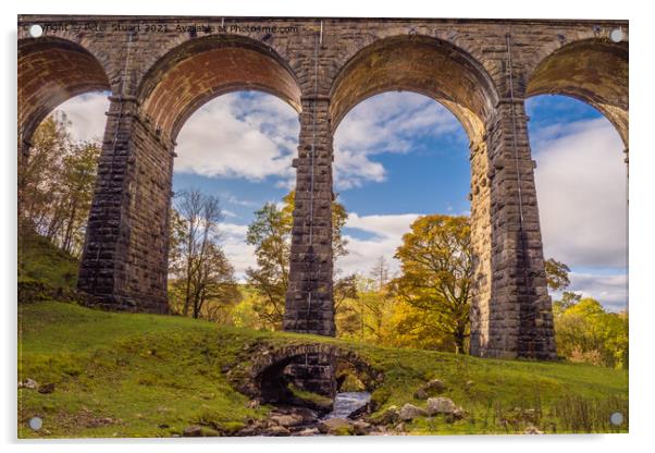 Dent Head Viaduct, North Yorkshire. Acrylic by Peter Stuart
