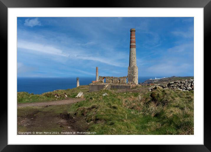 The Compressor House, Levant Mine, Cornwall Framed Mounted Print by Brian Pierce