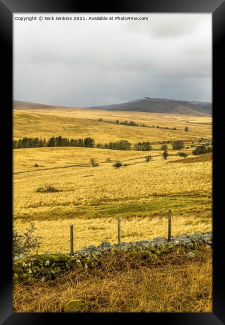 Brecon Beacons view off the A4059 road  Framed Print by Nick Jenkins
