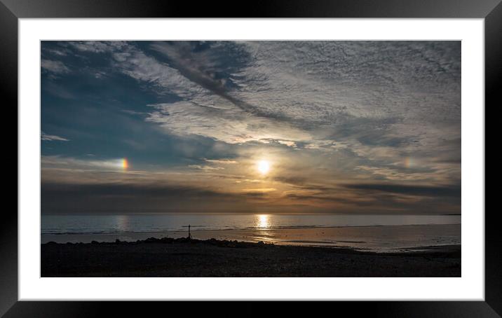 Breathtaking Sun Dog at Dinas Dinlle Framed Mounted Print by Wendy Williams CPAGB