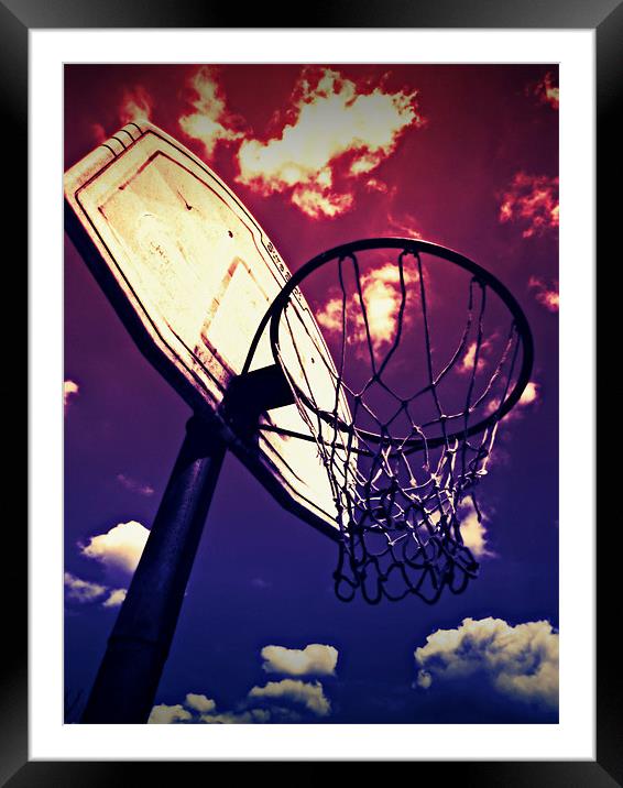 hoops Framed Mounted Print by Heather Newton