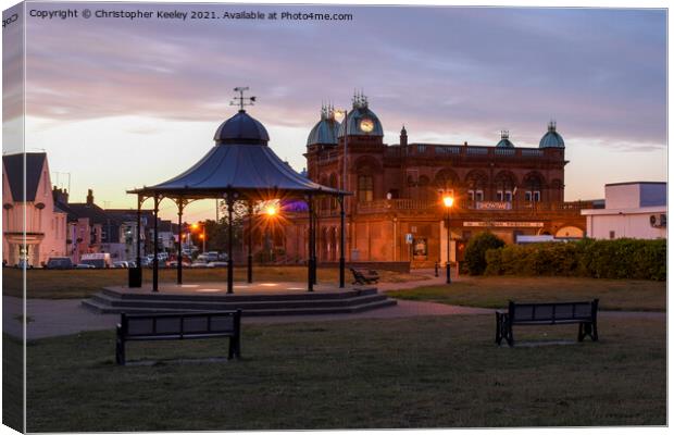 Gorleston seafront bandstand Canvas Print by Christopher Keeley