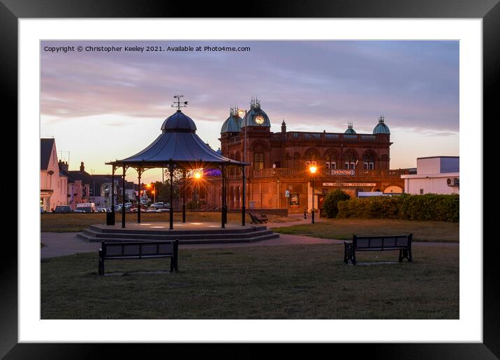 Gorleston seafront bandstand Framed Mounted Print by Christopher Keeley