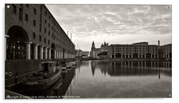 Liverpool Docks Acrylic by Verity Gray