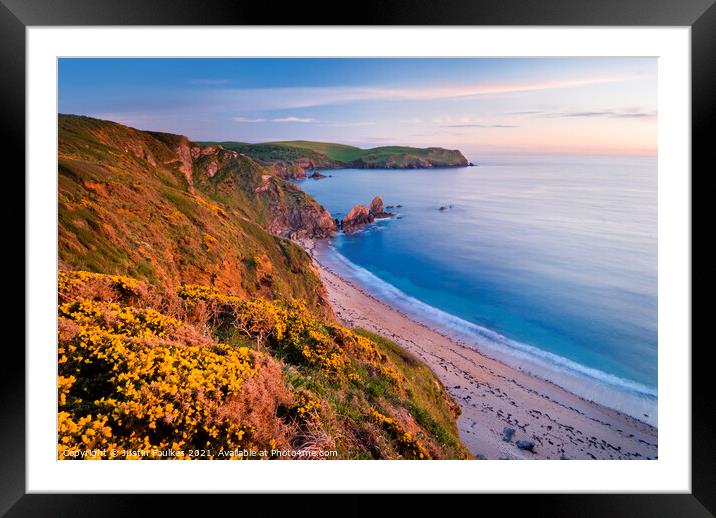 Beacon Beach at Hope Cove, South Devon Framed Mounted Print by Justin Foulkes