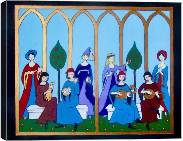 Medieval music Canvas Print by Stephanie Moore