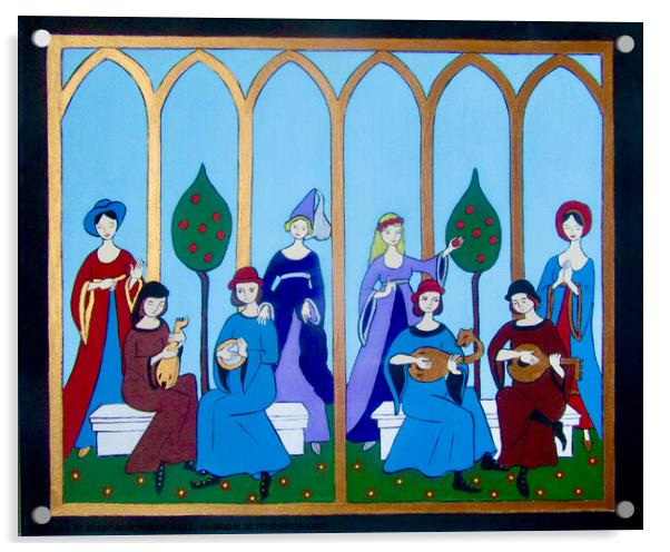Medieval music Acrylic by Stephanie Moore