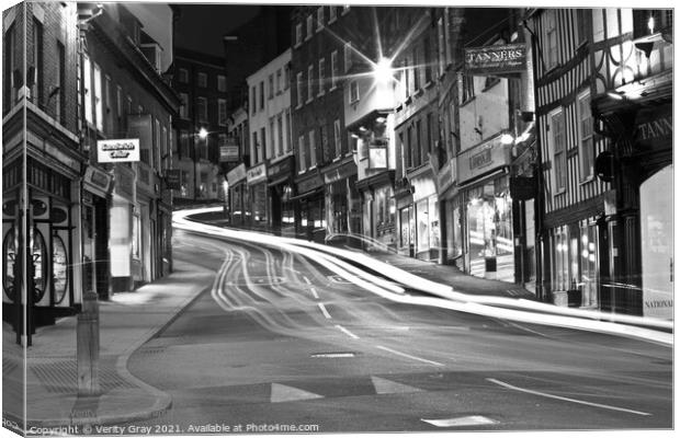 light trails Canvas Print by Verity Gray