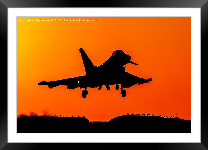 Sunset Arrival Framed Mounted Print by Shaun Westell
