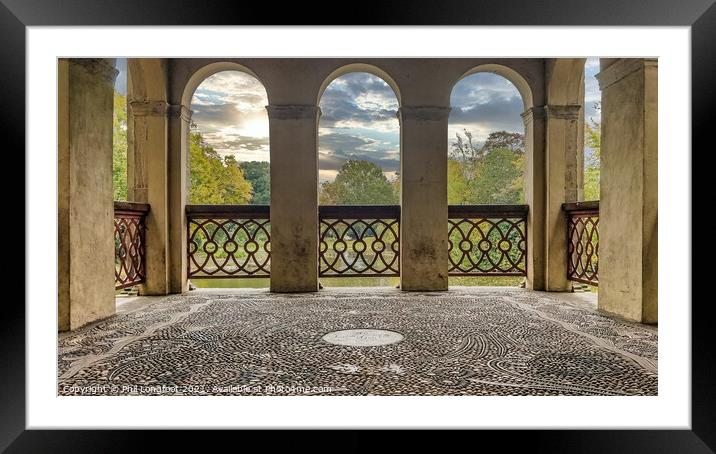 The mosaic floor of the old boathouse Framed Mounted Print by Phil Longfoot