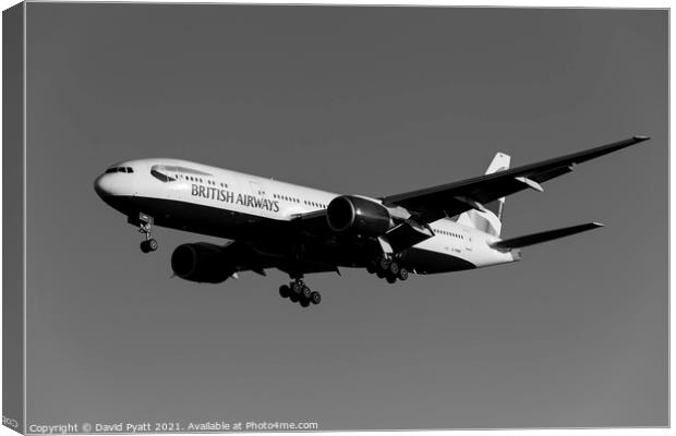 British Airways Boeing 777  Canvas Print by David Pyatt