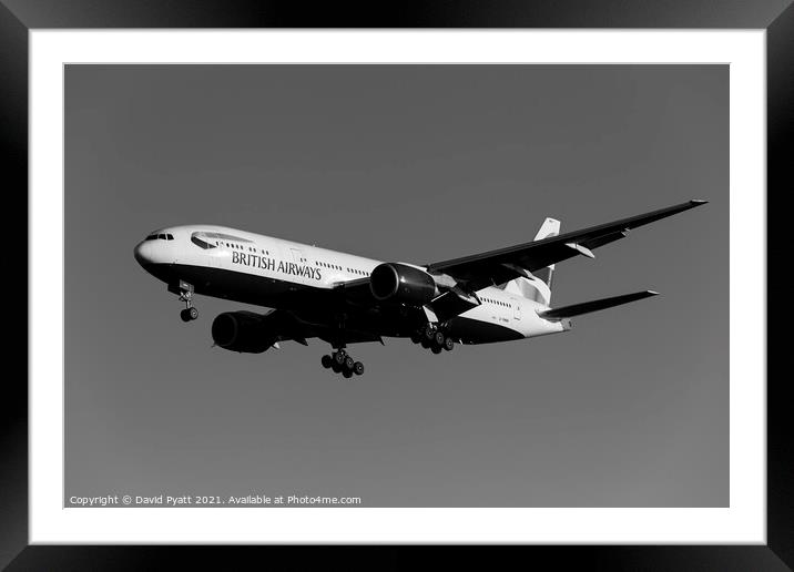British Airways Boeing 777  Framed Mounted Print by David Pyatt