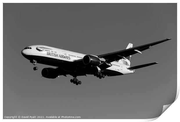British Airways Boeing 777  Print by David Pyatt