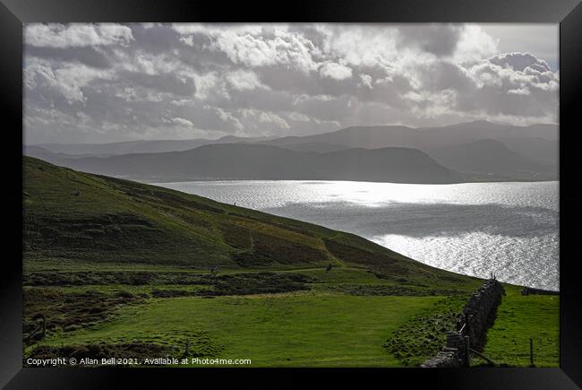 Conwy Bay Snowdonia From Great Orme Framed Print by Allan Bell