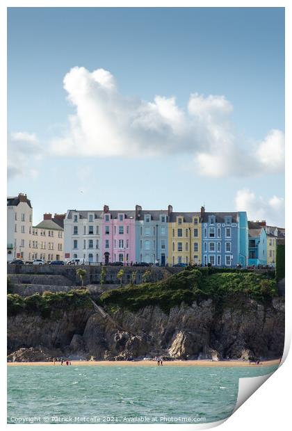 Colorful Houses of Tenby Pembrokeshire Print by Patrick Metcalfe