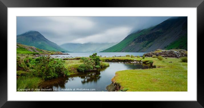 Wastwater from the Countess Beck Framed Mounted Print by Alan Dunnett