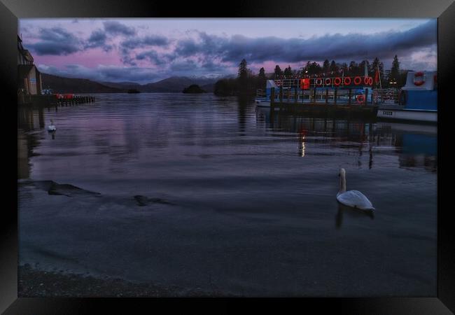 Sunrise at Bowness-on-Windermere  Framed Print by Daryn Davies
