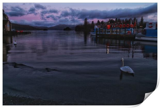 Sunrise at Bowness-on-Windermere  Print by Daryn Davies
