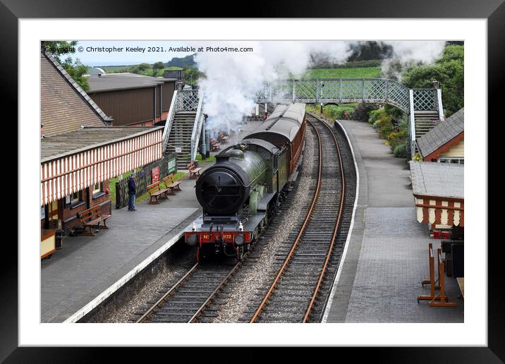 North Norfolk steam train Framed Mounted Print by Christopher Keeley