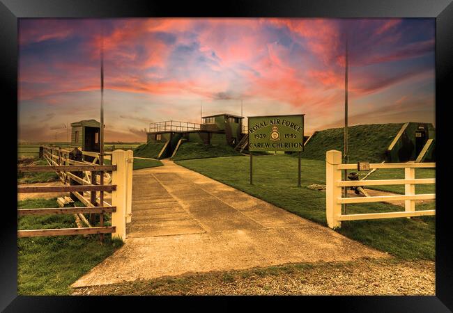 RAF Carew Cheriton Sunset Framed Print by Steve Purnell