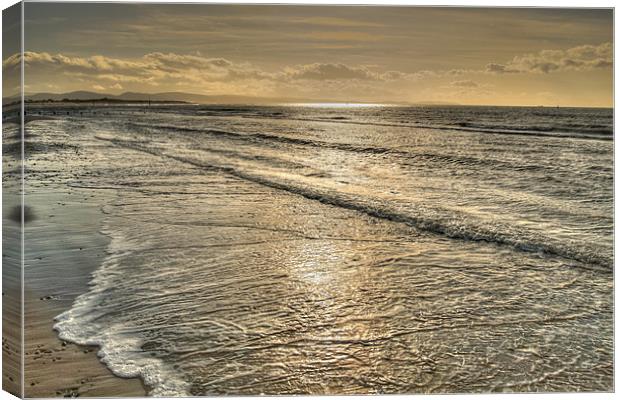 Sunset beach Canvas Print by S Fierros