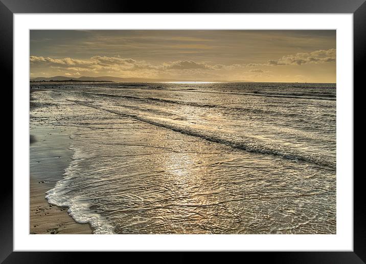 Sunset beach Framed Mounted Print by S Fierros