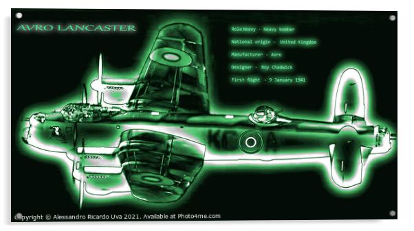 Avro Lancaster Bomber Acrylic by Alessandro Ricardo Uva