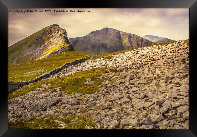 The Nantle Ridge near Rhyd Ddu in Snowdonia Framed Print by Peter Stuart