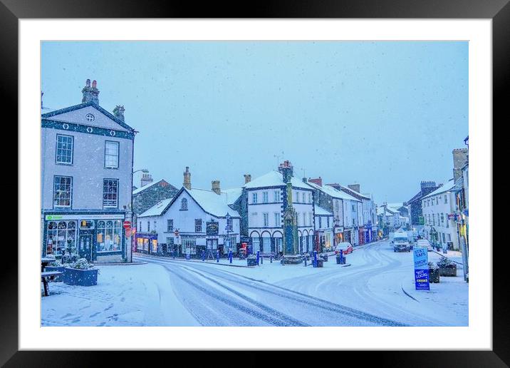 Ulverston - A Winter Scene Framed Mounted Print by Daryn Davies