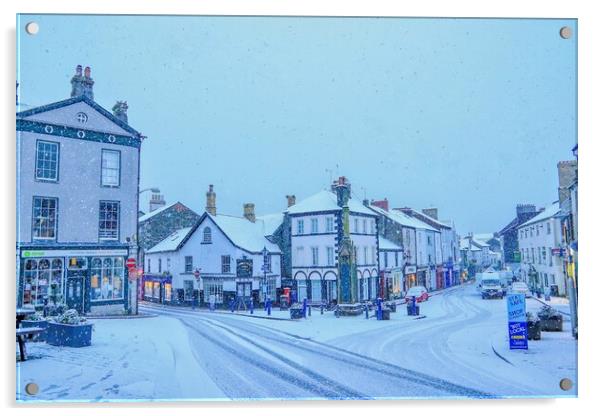 Ulverston - A Winter Scene Acrylic by Daryn Davies