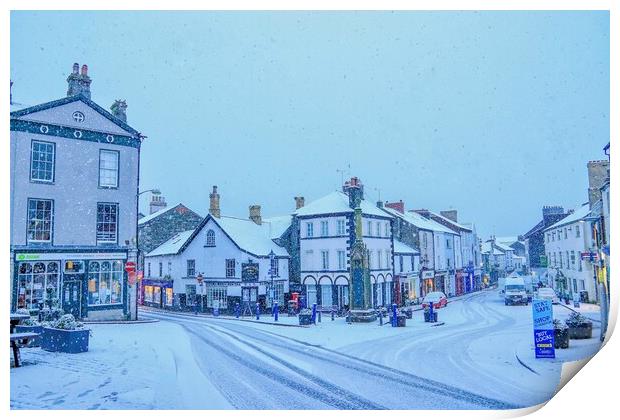 Ulverston - A Winter Scene Print by Daryn Davies