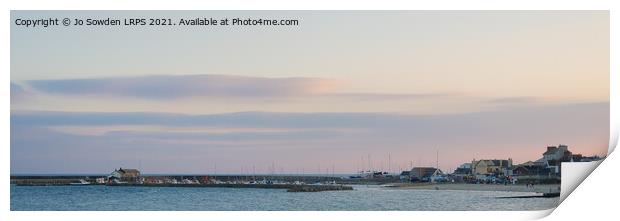 Lyme Regis Sunset Print by Jo Sowden