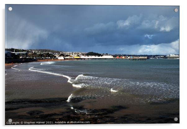 Paignton Seafront Acrylic by Stephen Hamer