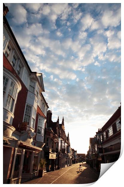 West Street at Sunset, Horsham, West Sussex, Engla Print by Neil Overy