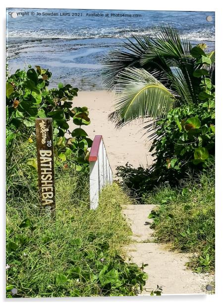 Bathsheba Beach, Barbados Acrylic by Jo Sowden