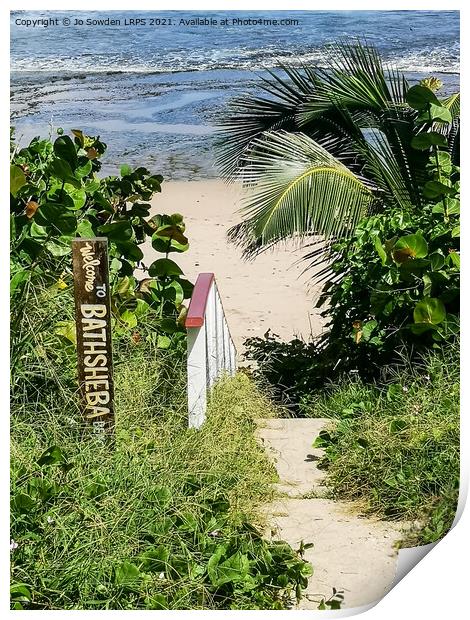 Bathsheba Beach, Barbados Print by Jo Sowden