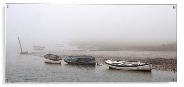 Boats in the Mist Acrylic by Francesca Shearcroft