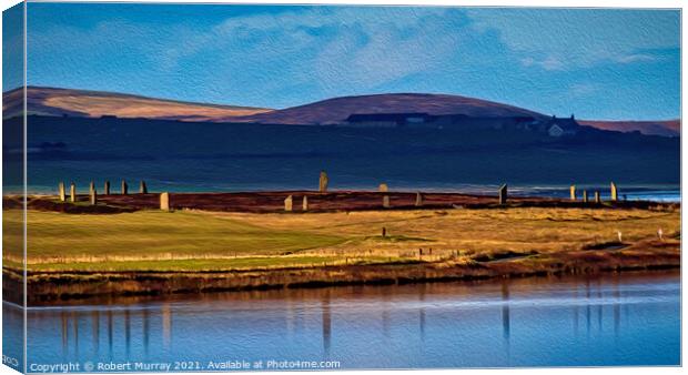 The Ring of Brodgar, Orkney. Canvas Print by Robert Murray