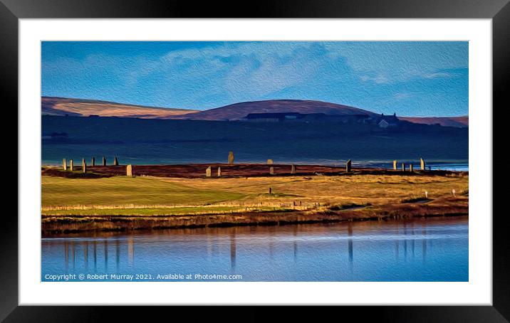 The Ring of Brodgar, Orkney. Framed Mounted Print by Robert Murray