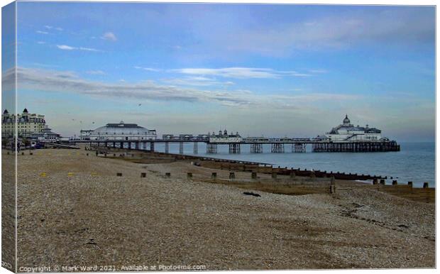 Eastbourne Pier in 2007. Canvas Print by Mark Ward