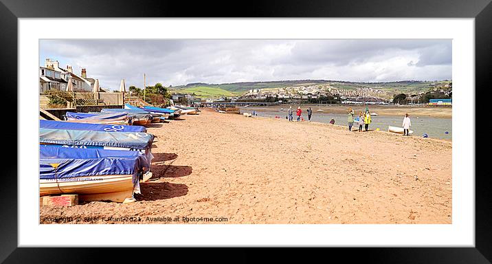 Shaldon Beach Framed Mounted Print by Peter F Hunt