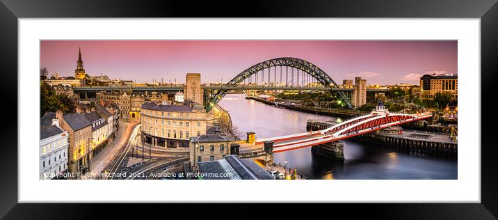 River Tyne View Framed Mounted Print by Ray Pritchard