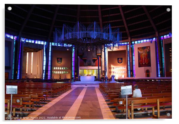 Liverpool Roman Catholic Cathedral (internal) Acrylic by Brian Pierce
