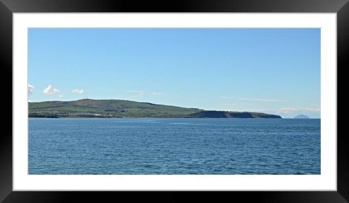 Heads of Ayr and Carrick hills and Ailsa Craig Framed Mounted Print by Allan Durward Photography