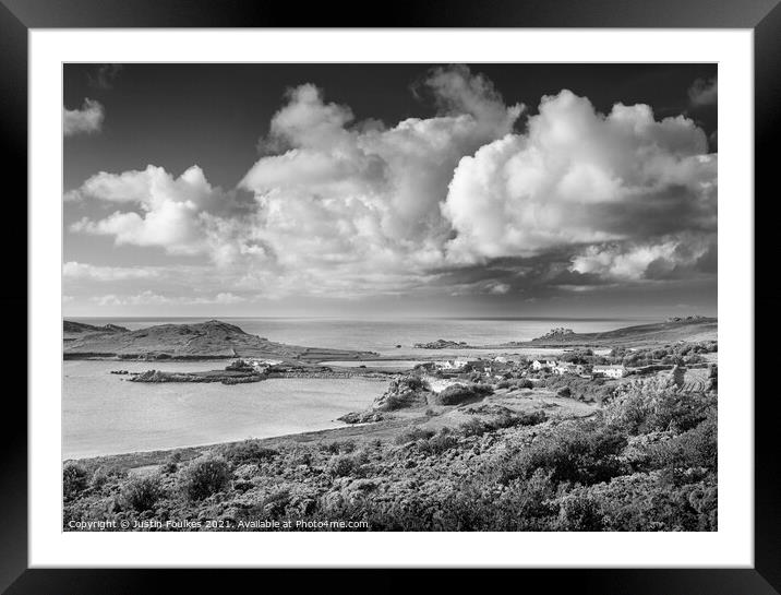 Great Porth, Bryher, Isles of Scilly Framed Mounted Print by Justin Foulkes