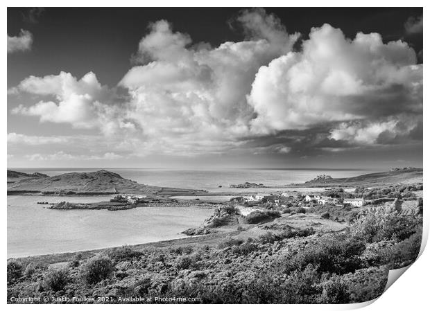 Great Porth, Bryher, Isles of Scilly Print by Justin Foulkes