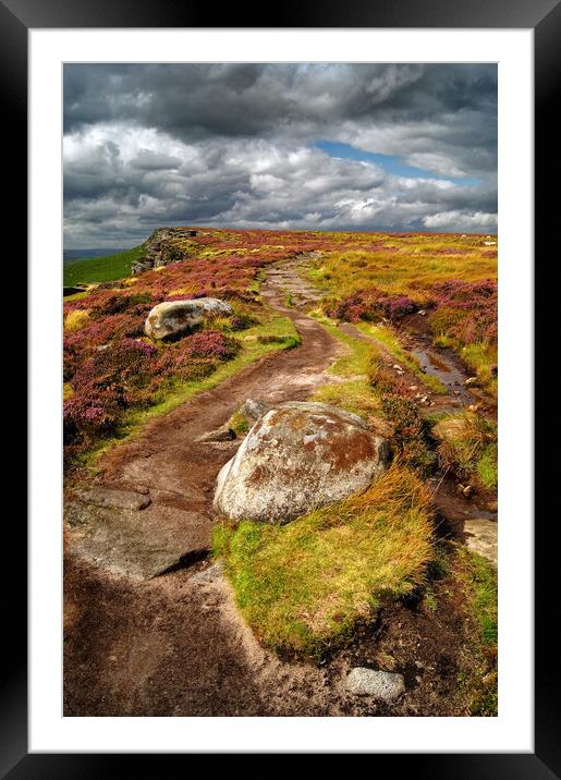 Stanage Edge Framed Mounted Print by Darren Galpin