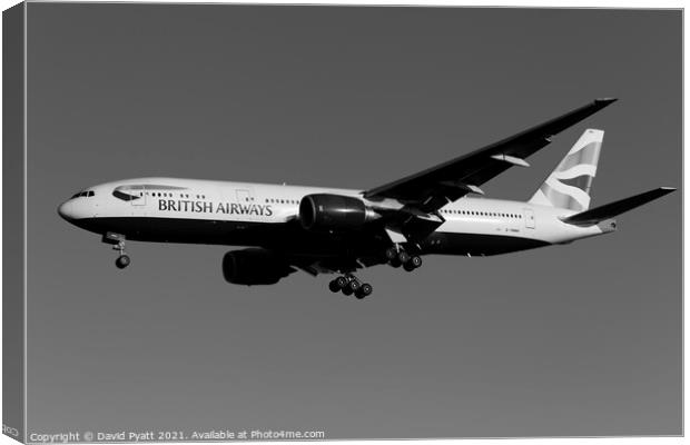 British Airways Boeing 777 Canvas Print by David Pyatt