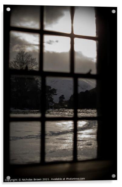 Glen Feshie Bothy View Acrylic by Nicholas Brown
